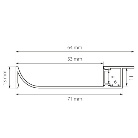 Профили для светодиодных лент — Профиль Lightstar 419119 купить в 