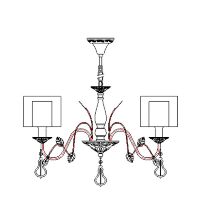 Люстры подвесные — 3061/5 бронза купить в 