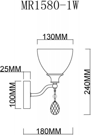 Настенные бра — Бра MyFar MR1580-1W купить в 