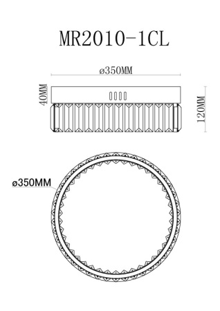 Люстры накладные — Накладная люстра MyFar MR2010-1CL купить в 