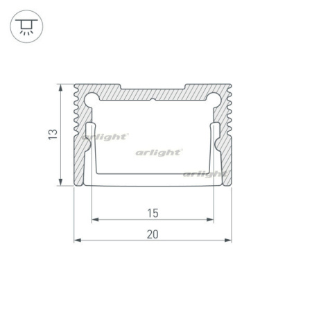 Профили для светодиодных лент — Профиль Arlight 036036 купить в 