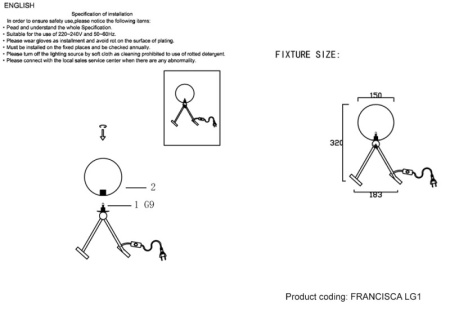 Настольные лампы — Настольная лампа Crystal Lux FRANCISCA LG1 GOLD/COGNAC купить в 