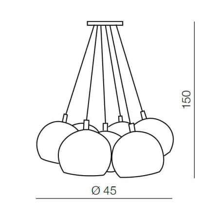 Подвесные светильники — Подвесной светильник Azzardo Noa 7 AZ1032 купить в 