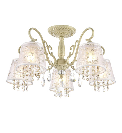 Потолочные люстры — 3574/5 белый с ст. золотом купить в 