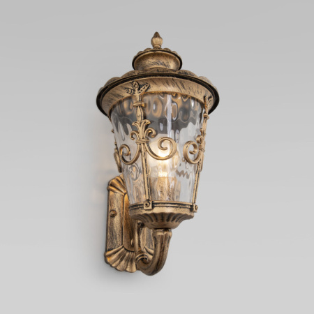 Уличные настенные светильники — Светильник настенный Elektrostandard Diadema U (GLYF-8046U) черное золото купить в 