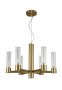 Люстры подвесные — Подвесная люстра Crystal Lux OTONO SP6+1 BRASS/TRANSPARENTE купить в 