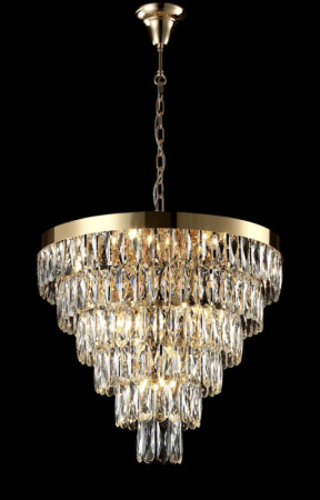 Люстры каскадные — Каскадная люстра Crystal Lux ABIGAIL SP-PL15 D620 GOLD/TRANSPARENT купить в 