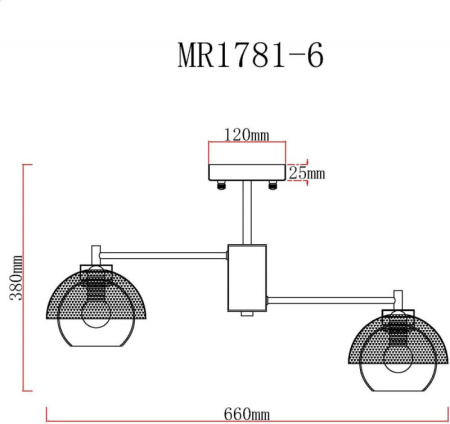 Люстры на штанге — Люстра на штанге MyFar MR1781-6 купить в 