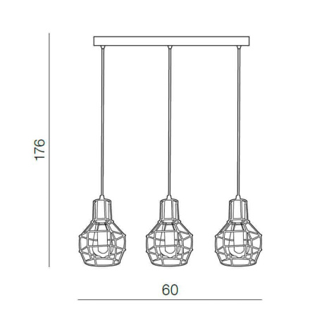 Подвесные светильники — Подвесной светильник Azzardo Carron 3 line AZ2141 купить в 