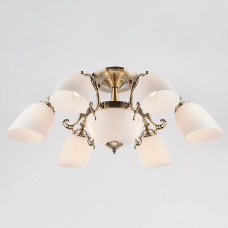 Люстры на штанге — Люстра на штанге Eurosvet 22010/6+2 античная бронза купить в 