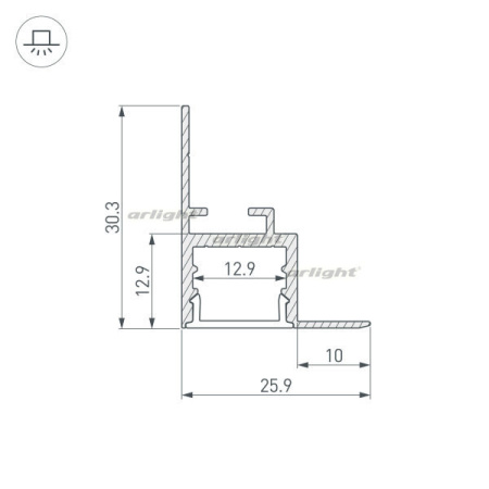 Профили для светодиодных лент — Профиль Arlight 034977 купить в 