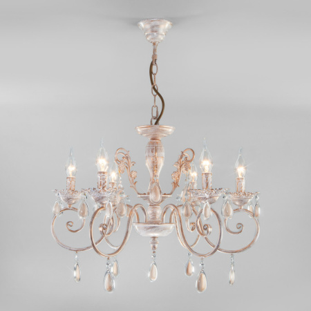 Люстры подвесные — Подвесная люстра Eurosvet 10009/6 золото с белым купить в 