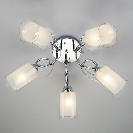 Люстры накладные — Накладная люстра Eurosvet 30122/5 хром купить в 