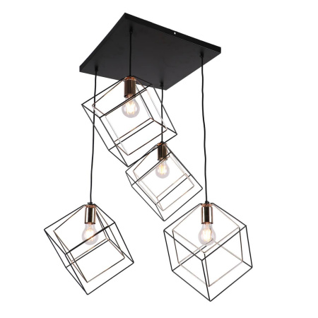 Люстры подвесные — Подвесная люстра IMEX MD.0830-4-P BK+FGD купить в 