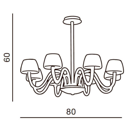 Люстры подвесные — Подвесная люстра Azzardo Gloria 8 AZ0176 купить в 