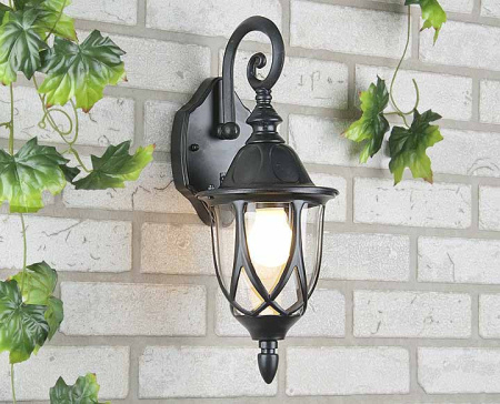 Уличные настенные светильники — Светильник настенный Elektrostandard Orion черный купить в 