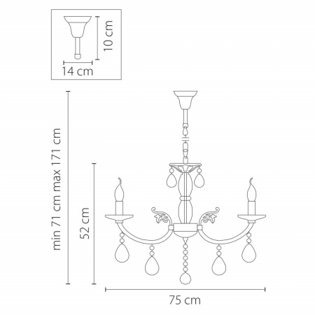 Люстры подвесные — Подвесная люстра Osgona Stregaro 694081 купить в 