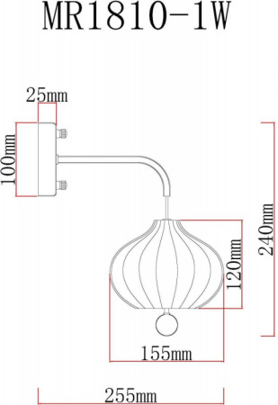 Настенные бра — Бра MyFar MR1810-1W купить в 