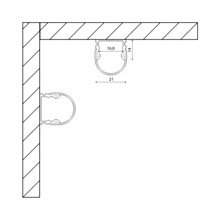 Профили для светодиодных лент — Профиль SWG SF-2121-RD купить в 