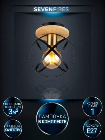 Потолочные светильники — Потолочный светильник Seven Fires Mirna WD3573/1C-BK-AB купить в 