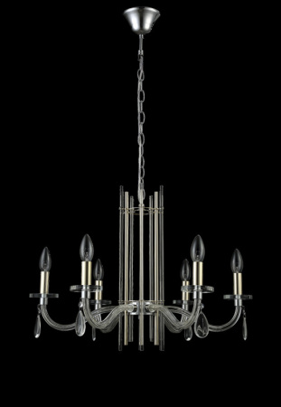 Люстры подвесные — Подвесная люстра Crystal Lux AURELIO SP6 GOLD+CHROME/TRANSPARENT купить в 