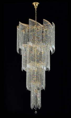 Люстры каскадные — Каскадная люстра Crystal Lux GRANDE SP25 D800 GOLD купить в 