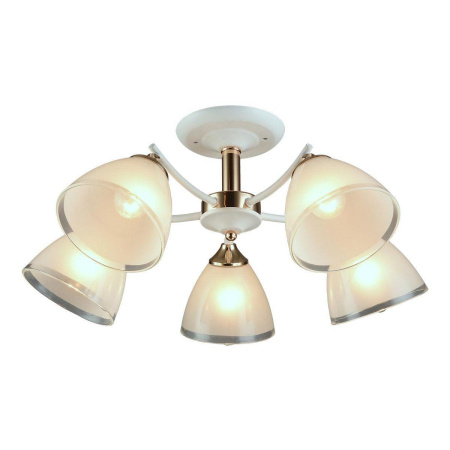 Люстры на штанге — Потолочная люстра IMEX MD.1092-5-S WH+FGD купить в 