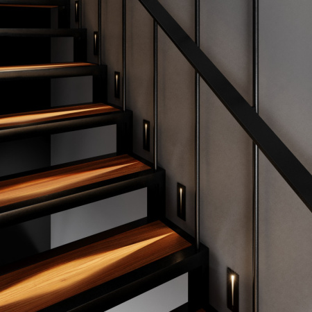 Светильники для стен и ступеней — Светильник для ступеней Elektrostandard 40108/LED Чёрный купить в 