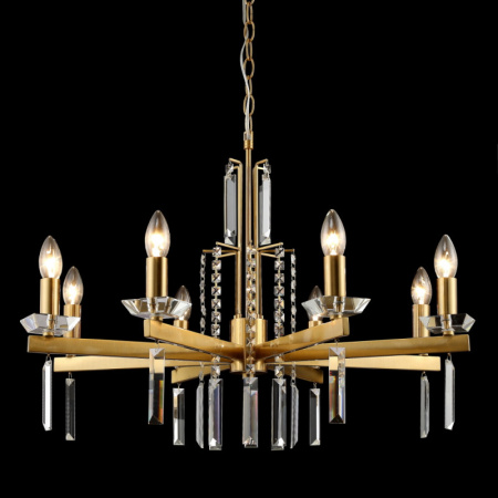 Люстры подвесные — Подвесная люстра Crystal Lux MARRON SP8 BRASS купить в 