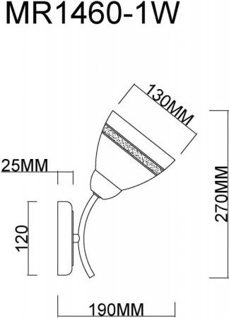 Настенные бра — Бра MyFar MR1460-1W купить в 