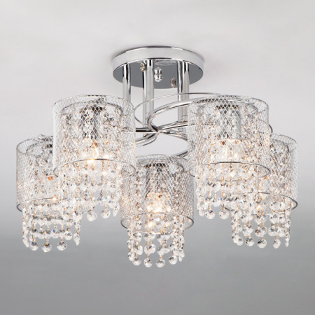 Люстры на штанге — Люстра на штанге Eurosvet 30137/5 хром купить в 