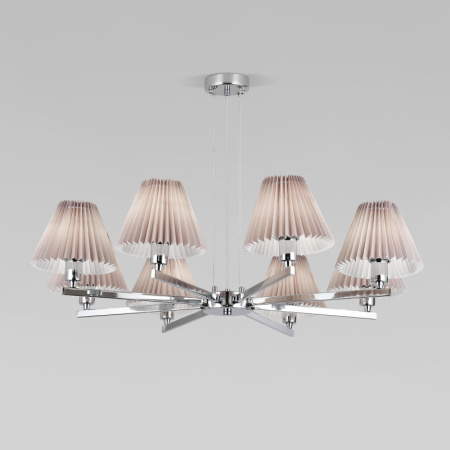 Люстры подвесные — Подвесная люстра Eurosvet 60136/8 хром/серый купить в 