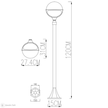 Высокие уличные фонари — Садово-парковый светильник ARTE Lamp A1496PA-1BK купить в  Высокие уличные фонари — Садово-парковый светильник ARTE Lamp A1496PA-1BK купить в