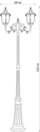 Высокие уличные фонари — Садово-парковый светильник Feron 11498 купить в 