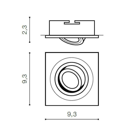 Cветильники потолочные встраиваемые — Встраиваемый светильник Azzardo Caro Square AZ2435 купить в  Cветильники потолочные встраиваемые — Встраиваемый светильник Azzardo Caro Square AZ2435 купить в