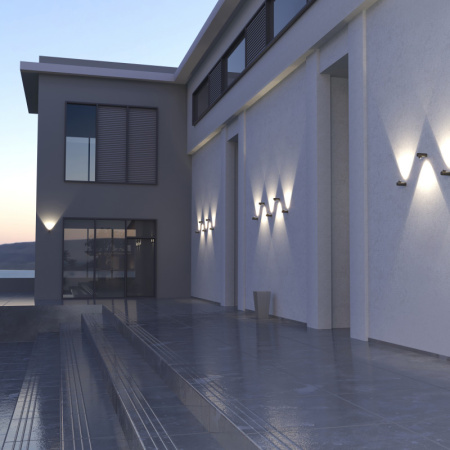 Уличные настенные светильники — Светильник настенный Elektrostandard Ray LED черный (35134/W) купить в 