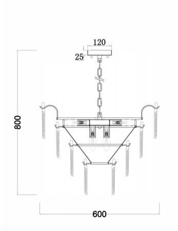 Люстры каскадные — Каскадная люстра Freya FR5143PL-09G купить в 