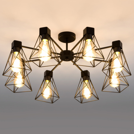 Люстры на штанге — Люстра на штанге Eurosvet 70107/8 черный купить в 