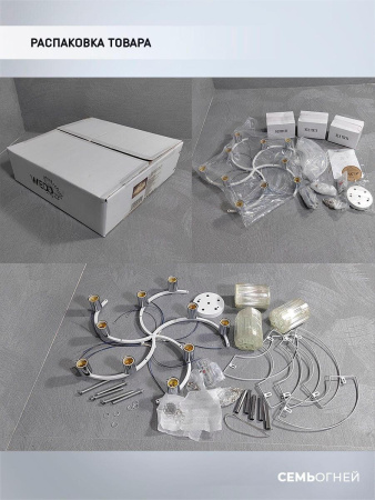 Потолочные люстры — Потолочная люстра Seven Fires Iveya WD3549/10C-WT-CR-CL купить в 