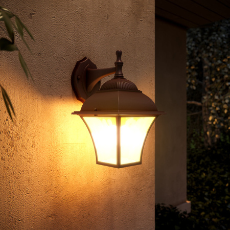 Уличные настенные светильники — Светильник настенный Elektrostandard GL 1009D шоколад купить в 