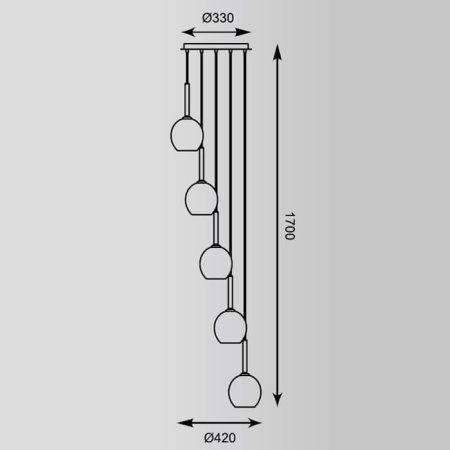 Подвесные светильники — Подвесной светильник Zumaline Monic MD1629-5B(copper) купить в 