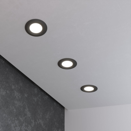 Встраиваемые точечные светильники — Встраиваемый светильник Elektrostandard 110 MR16 черный купить в 