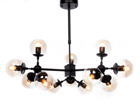 Люстры на штанге — Люстра на штанге Lumina Deco LDP 160-12 BK купить в 