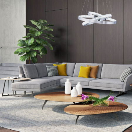 Люстры подвесные — Подвесная люстра Eurosvet 90276/3 хром Smart купить в 