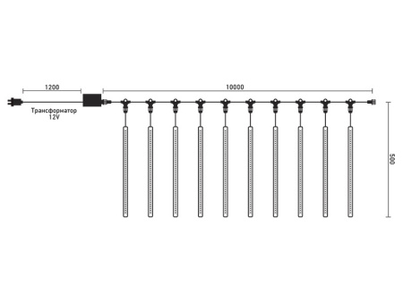 Светодиодные гирлянды — Светодиодная гирлянда Laitcom CCL720-10-1WW купить в 