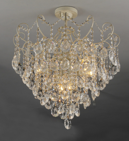 Люстры подвесные — 1498/6 белый с патиной золото купить в 