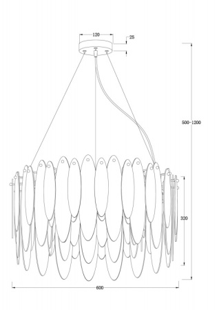 Люстры подвесные — Подвесная люстра Freya FR5217PL-08FG купить в 