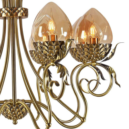 Люстры подвесные — Подвесная люстра Lumien Hall Оливи 3304/8H-ABPAB-AM купить в 