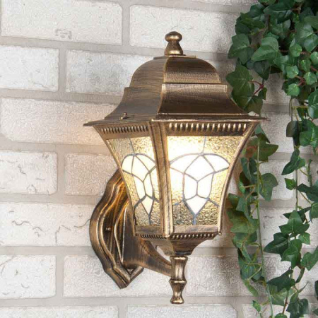 Уличные настенные светильники — Светильник настенный Elektrostandard Altair черное золото купить в 