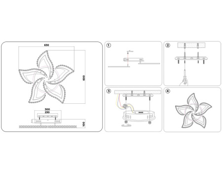 Люстры накладные — Накладная люстра Ambrella Light FA1724 купить в  Люстры накладные — Накладная люстра Ambrella Light FA1724 купить в